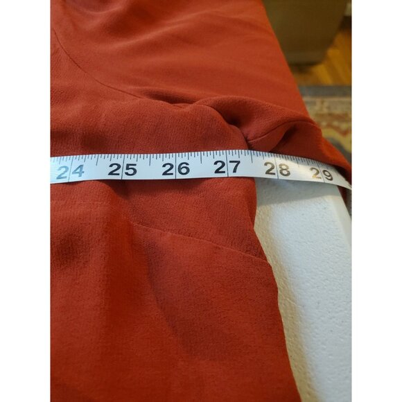 Eileen Fisher Burgundy Silk Button Up Long Sleeve Blouse 2X Office Career Formal - Picture 10 of 16